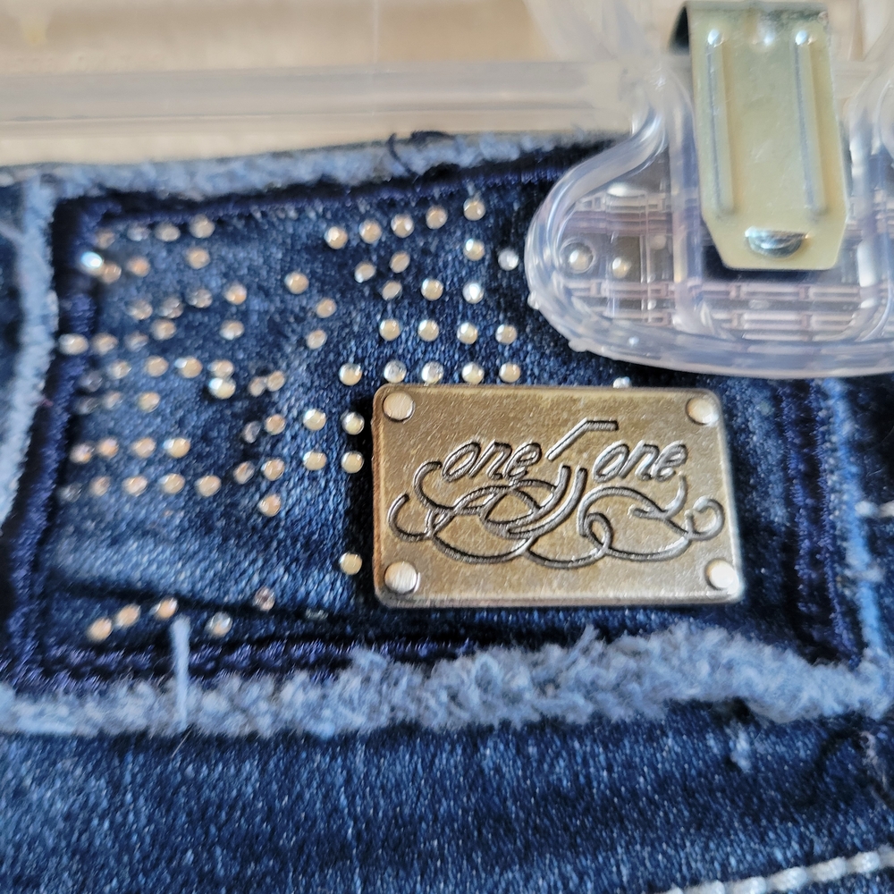 One‎ 5 One Dark Blue Straight Leg Jeans - Picture 6 of 14